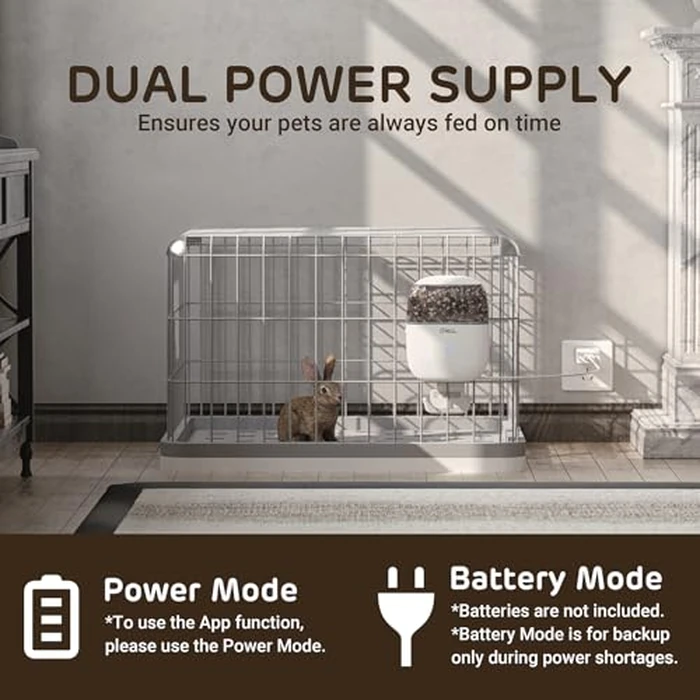 iPettie Smart WiFi Hanging Cage Feeder for Rabbits, Cats, Dogs & Hamsters - Perfect for Pet Stores, Remote & Portion Control, Timed Feeding, 62oz Capacity, Compatible with 5-30mm Dry Food by iPettie - Image 7