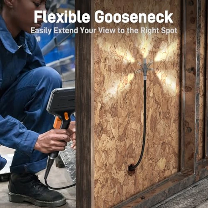 Teslong Two-Way Articulating Borescope with Light, Industrial Endoscope Inspection Camera with Articulated Probe, Flexible Mechanic Fiber Optic Snake Scope Cam for Wall Automotive Engine Inspect-5FT by Teslong - Image 4