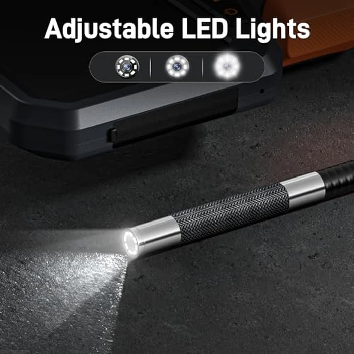 Teslong Two-Way Articulating Borescope with Light, Industrial Endoscope Inspection Camera with Articulated Probe, Flexible Mechanic Fiber Optic Snake Scope Cam for Wall Automotive Engine Inspect-5FT by Teslong - Image 6