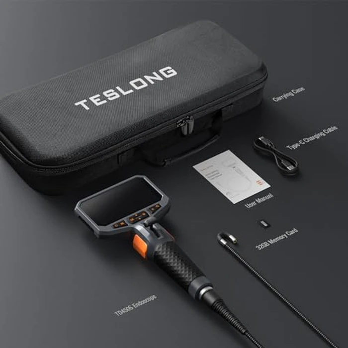 Teslong Two-Way Articulating Borescope with Light, Industrial Endoscope Inspection Camera with Articulated Probe, Flexible Mechanic Fiber Optic Snake Scope Cam for Wall Automotive Engine Inspect-5FT by Teslong - Image 9