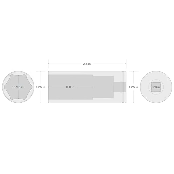 TEKTON 3/8 Inch Drive x 15/16 Inch Deep 6-Point Socket | SHD13024 by TEKTON - Image 2