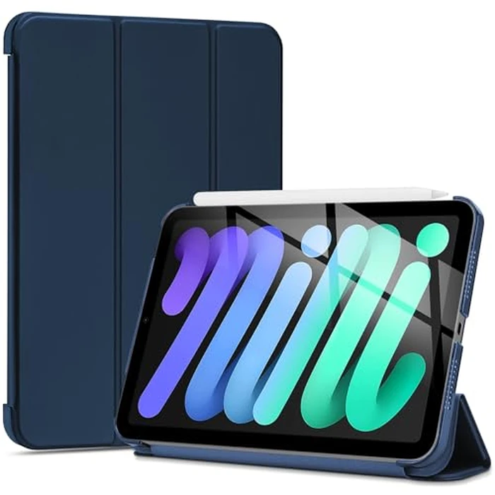 ProCase Smart Case for iPad mini 7 A17 Pro 2024/ Mini 6 2021 8.3 Inch, Hard Back Cover for iPad mini 8.3" 7th Gen A2995/A2996/A2993/6th Gen A2567 A2568 A2569 -Darkblue by ProCase - Image 1