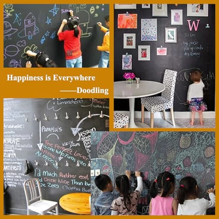 JUMUBOARD Self-Adhesive Chalkboard Sticker, 94.48" x 47.24" (240 x 120 cm) Magnetic Receptive Blackboard Wall Film, No Ghosting, Easy Write & Clean | Peel & Stick for Office, Home & Classroom by Jumuboard - Image 5