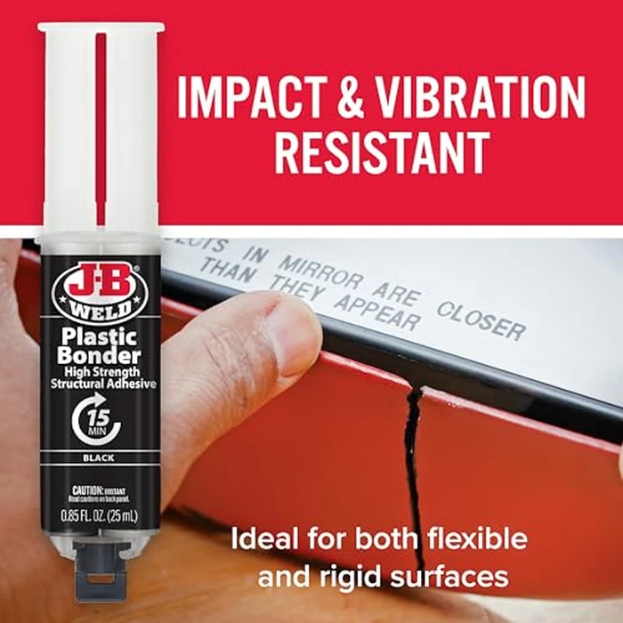 J-B Weld Plastic Bonder Black 25ml Syringe - 2 Pack (50139-2), 25 ml - 2 Pack by J-B Weld - Image 2