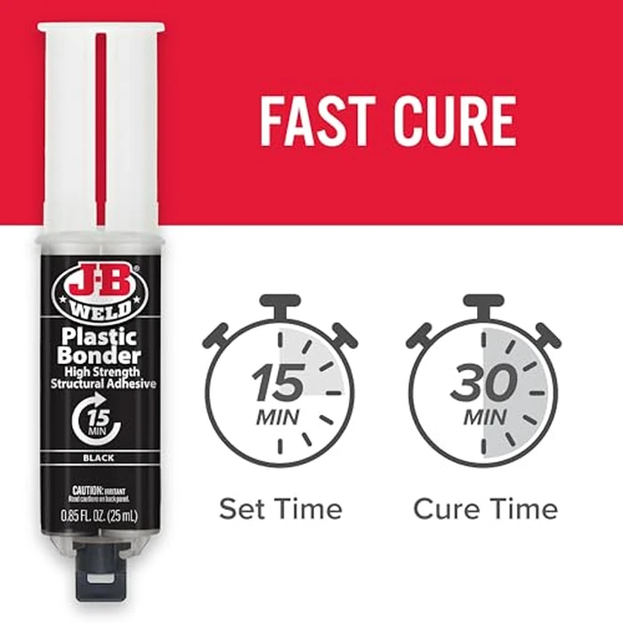 J-B Weld Plastic Bonder Black 25ml Syringe - 2 Pack (50139-2), 25 ml - 2 Pack by J-B Weld - Image 4