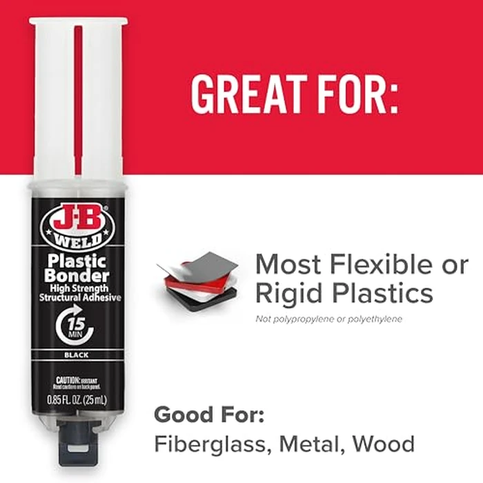 J-B Weld Plastic Bonder Black 25ml Syringe - 2 Pack (50139-2), 25 ml - 2 Pack by J-B Weld - Image 5