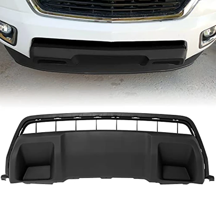 ECOTRIC Front Lower Bumper Skid Plate Compatible with 2015 2016 2017 2018 2019 2020 Chevy Chevrolet Colorado 22893870 GM1095204 W/o Tow Hooks Hole Lower Bumper Cover Valance Panel Textured Black by ECOTRIC - Image 1