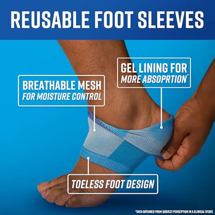 O’Keeffe’s for Healthy Feet Heel Repair Kit with Urea & Lactic Acid - (1 Pair) Reusable Foot Sleeves + 3 oz. Intense Renewal Foot Cream, Exfoliates & Softens Dry Heels by O'Keeffe's - Image 4