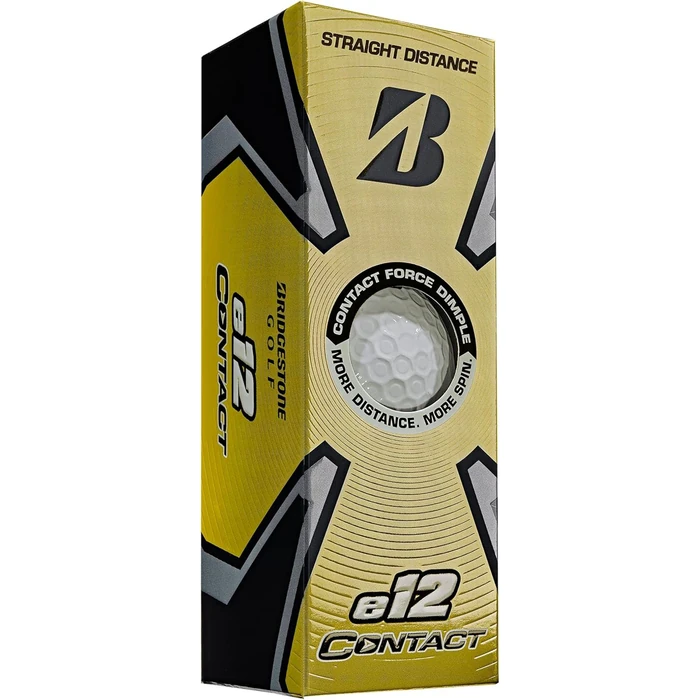 Bridgestone e12 Contact Soft Golf Balls 2023 (3-Pack) - White by Bridgestone - Image 1