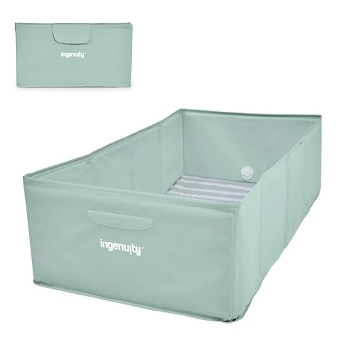 Ingenuity Tuckaway Toddler Tub, Converts Shower to Tub, Folds to Store, Easy to Clean, No Assembly Required, 12M-5Y by Ingenuity - Used - Acceptable condition