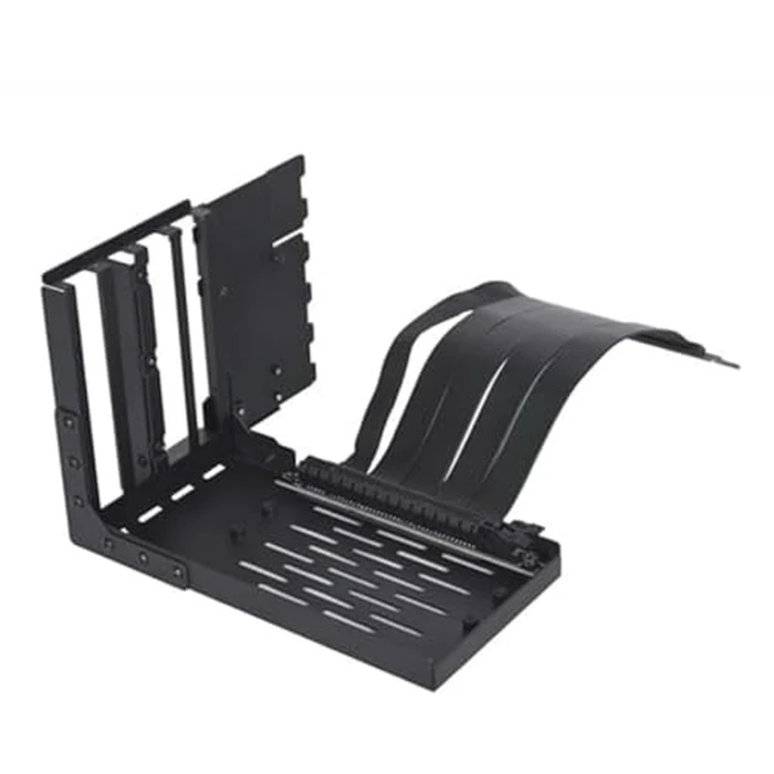 Lian Li Accessory Universal 4-Slots Vertical GPU Card Holder Kit Black, Premium Gen 4 Riser Cable PCI-E 4.0 x16-200mm, PCIe 3.0 Compatible, Compatible with E-ATX,ATX Case (VG4-4-V2X) by Lian Li - Used - Acceptable condition
