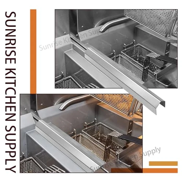 Sunrise Kitchen Supply Stainless Steel Deep Fryer Joining Strip/Connector (23"L x 1 1/2"W) 18 Gauge by SUNRISE - Image 5