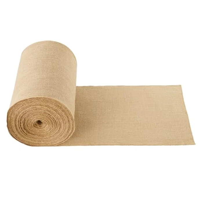 VEVOR Burlap Fabric Roll, 14” x 150 ft & 45 x 45 High Density Wide Natural Burlap Fabric Rolls, Jute Fabric Burlap Tree Wrap Roll, for Decor, Crafts, Wedding, Gardening, Plant & Tree Winter Covering by VEVOR - Used - Acceptable condition