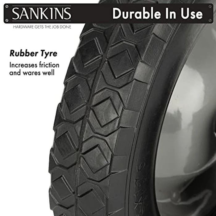 SANKINS Gate Wheel 8" Rubber Gate Caster Heavy Duty Gate Helper Support Wheel Side Mount for Swing Gate Metal Tube Fence Chain Link Gate,Fits 1-5/8" to 2" O.D. Round Tube Gate Frames(1 Pack) by SANKINS - Image 4