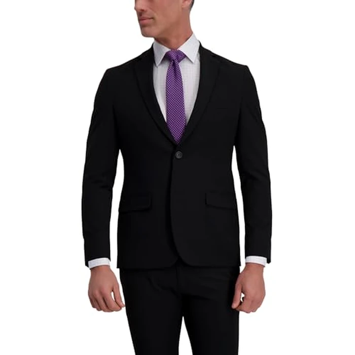 Haggar Men's JMH Premium Stretch Slim Fit Suit Separates - Pants & Jackets Black Solid 42 Tall by Haggar - Used - Like New condition - US$39.18