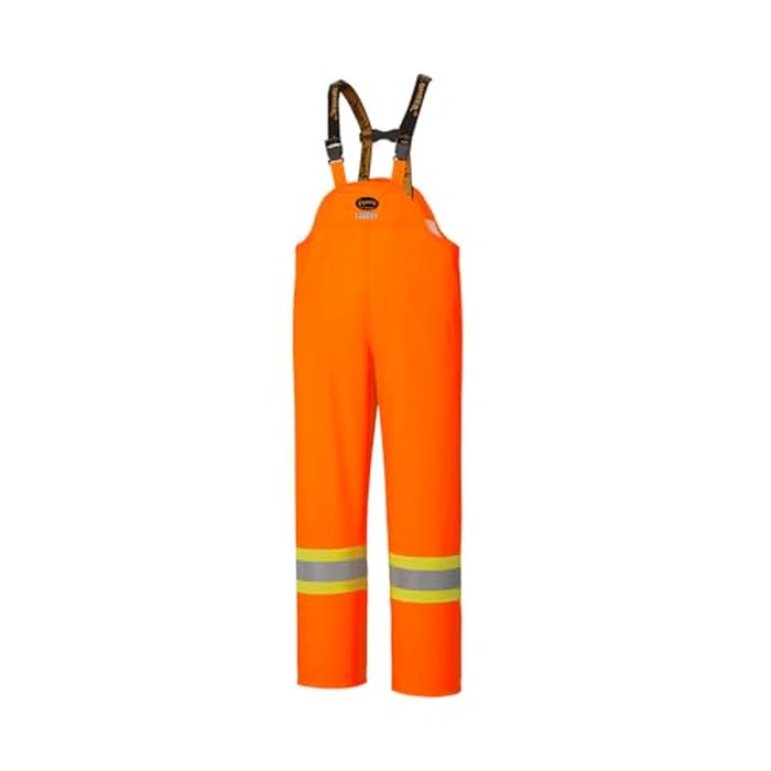 Pioneer Waterproof FR Oil & Chemical Resistant Rain Bib Pants for Men - Lightweight Safety Work Overalls - Class 3 - Orange by Pioneer - Image 1