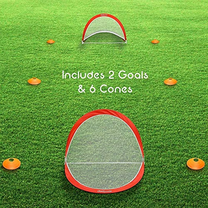 GoSports Portable Pop Up Soccer Goals for Backyard - Kids & Adults - Set of Two 4 ft Nets with Agility Training Cones and Carrying Case by GoSports - Image 4