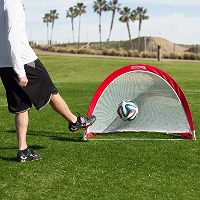 GoSports Portable Pop Up Soccer Goals for Backyard - Kids & Adults - Set of Two 4 ft Nets with Agility Training Cones and Carrying Case by GoSports - Image 8