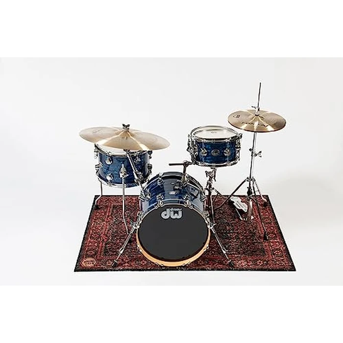 DRUMnBASE Vintage Persian Style Stage Rug, Non Slip Waterproof Rug for Stage or Studio Use to Reduce Vibrations, Black Red, 4.26 FT X 3 FT by DRUM N BASE - Image 7