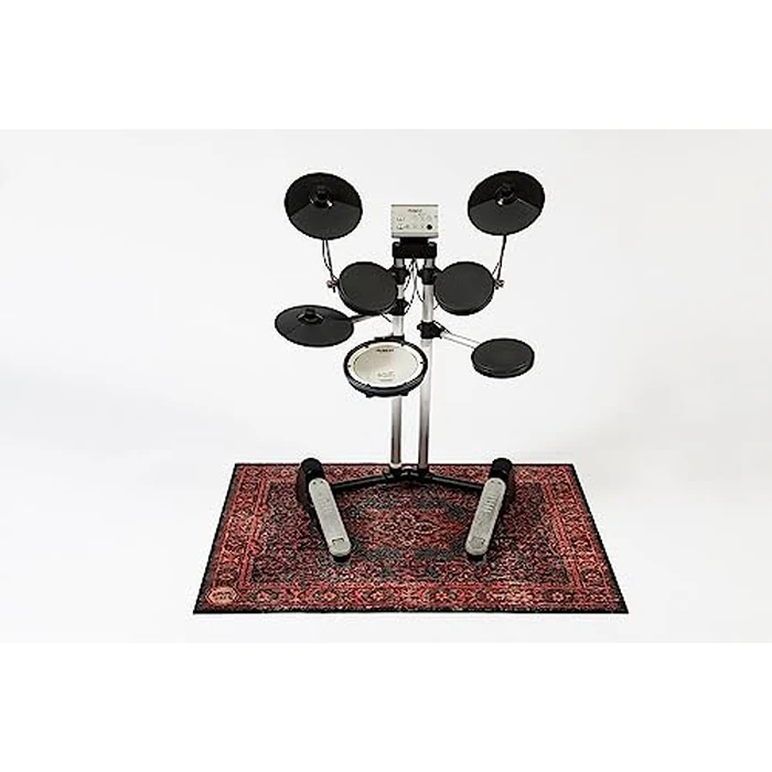 DRUMnBASE Vintage Persian Style Stage Rug, Non Slip Waterproof Rug for Stage or Studio Use to Reduce Vibrations, Black Red, 4.26 FT X 3 FT by DRUM N BASE - Image 8