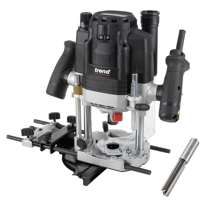 Trend T8 Dual-Mode 3-1/4 HP Plunge Router with 1/2 Inch Collet, Variable Speed, Router Table Compatible with Precision Centering System, Includes 1/2 Inch Straight Bit, U*T8EK/A by TREND - Used - Like New condition - US$241.44