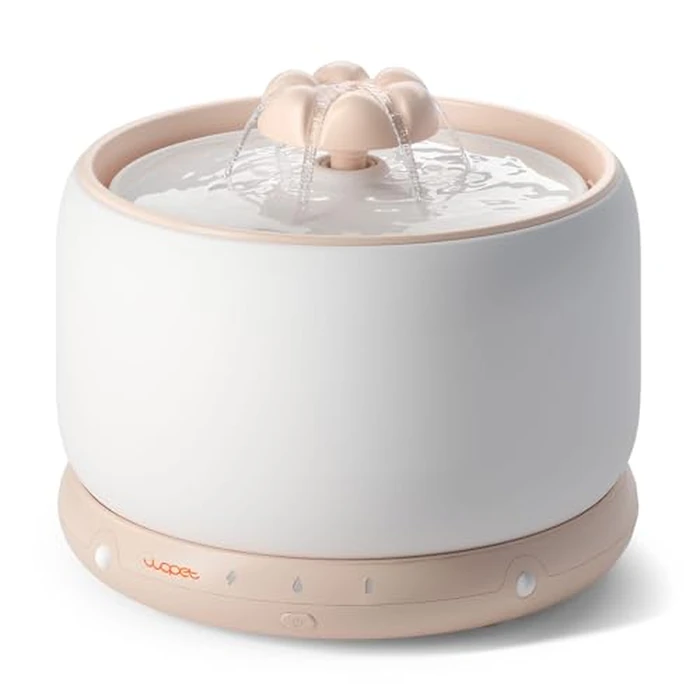 WOPET Wireless Cat Water Fountain, Cordless Ceramic Pet Water Fountain with 5000mAh Rechargeable Battery, 3L/101oz Premium Cat Water Dispenser for Cats & Small Dogs,Ultra Quiet & Triple Filtration by WOPET - Used - Like New condition - US$85.49