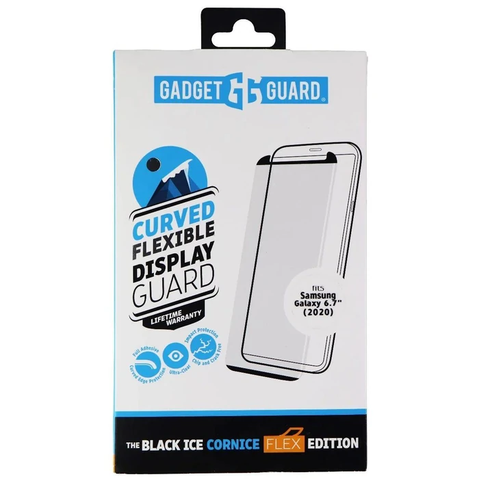 Gadget Guard Black Ice Cornice Flex Tempered Glass Screen Protector for Galaxy S20+ - Clear by Gadget Guard - Refurbished - Brand New condition - US$8.78