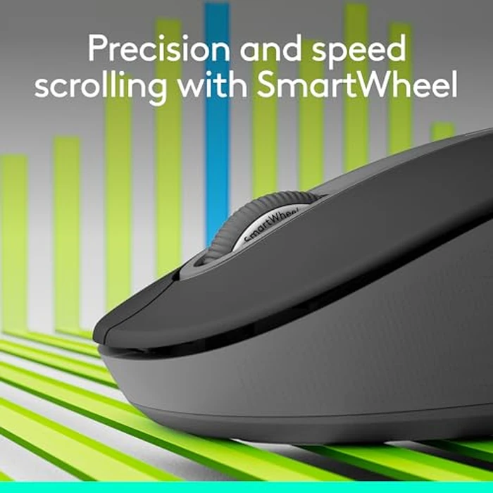 Logitech Left Handed Wireless Mouse Signature M650 L Full Size - 2 Year Battery, Silent Clicks, Customizable Buttons, Bluetooth, PC/Mac/Chromebook - Graphite, Large by Logitech - Image 2
