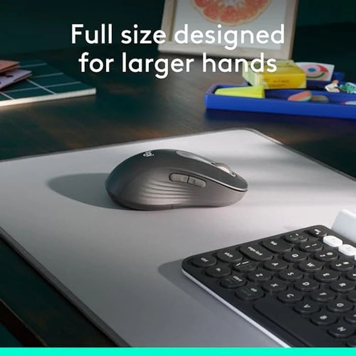 Logitech Left Handed Wireless Mouse Signature M650 L Full Size - 2 Year Battery, Silent Clicks, Customizable Buttons, Bluetooth, PC/Mac/Chromebook - Graphite, Large by Logitech - Image 3