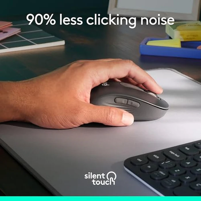 Logitech Left Handed Wireless Mouse Signature M650 L Full Size - 2 Year Battery, Silent Clicks, Customizable Buttons, Bluetooth, PC/Mac/Chromebook - Graphite, Large by Logitech - Image 4