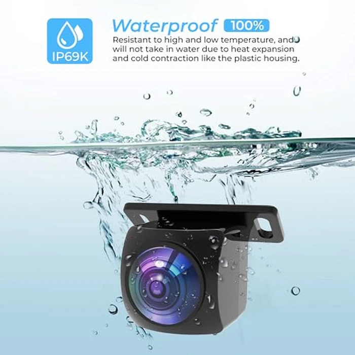 Bzgnl AHD 1080P Backup Camera for Car,170 Degree Wide Angle Rearview Reversing License Plate IP69K Waterproof Camera,Clear Night Vision Reverse Rear View Camera for Car Vehicle SUV RV by Bzgnl - Image 6