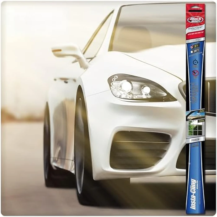 Black Magic Insta-Cling 5% VLT Tinted Window Film, Reusable Car Window Tint - Black by Custom Accessories - Image 1