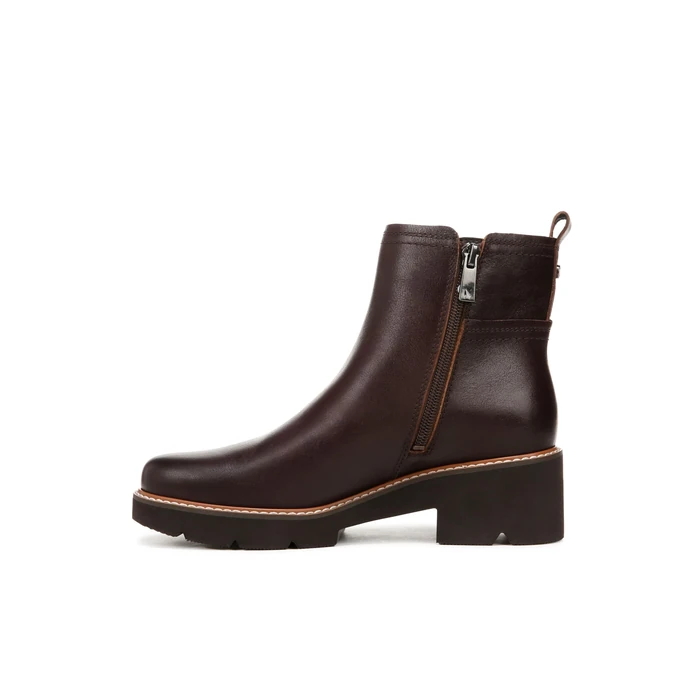 Naturalizer Women's Darry Bootie Water Repellent Ankle Boot, Dark Brown Leather, 8 by Naturalizer - Used - Like New condition - CA$150.75