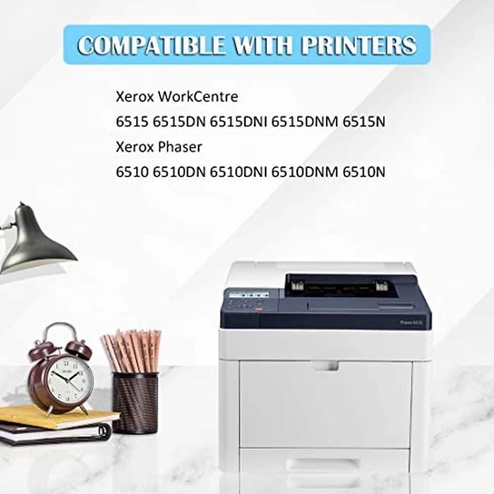 6510 6515 Toner Cartridge Compatible for Xerox WorkCentre 6515DN 6515DNI 6515DNM 6515N Phaser 6510DN 6510DNI 6510DNM 6510N 5500&4300 Pages 106R03480 106R03690 106R03691 106R03692 ( 2BK/C/M/Y) by ASEKER - Image 2