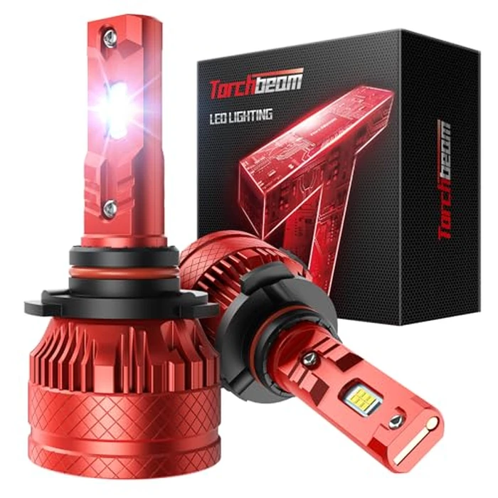 Torchbeam 9006/HB4 LED Bulbs, 1000% Brighter 9006 Driving Light, 6500K Cool White HB4 Powersport Bulbs with Cooling Fan, IP68, 60000Hrs Lifespan, Plug-N-Play, Pack of 2 by Torchbeam - Used - Like New condition