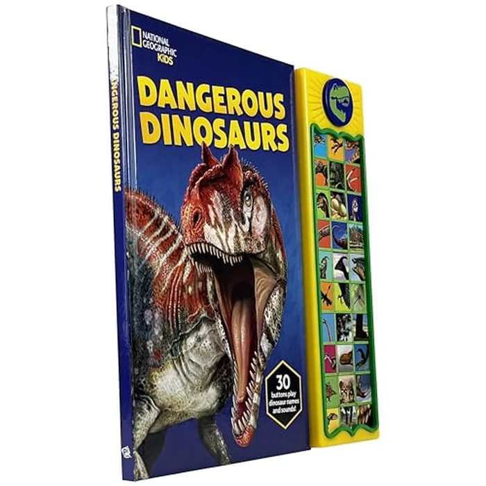 National Geographic Kids - Dangerous Dinosaurs 30-Button Animal Sound Book - Plays Dinosaur Names and Sounds - PI Kids by PI Kids - Image 2
