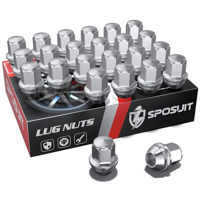 Sposuit M14x1.5 Lug Nuts - Replacement for 2015-2024 Ford F-150, 2015-2024 Expedition - OEM Factory Style Closed End Chrome Lug Nut(24 Pcs) by Sposuit - Used - Acceptable condition - CA$30.06