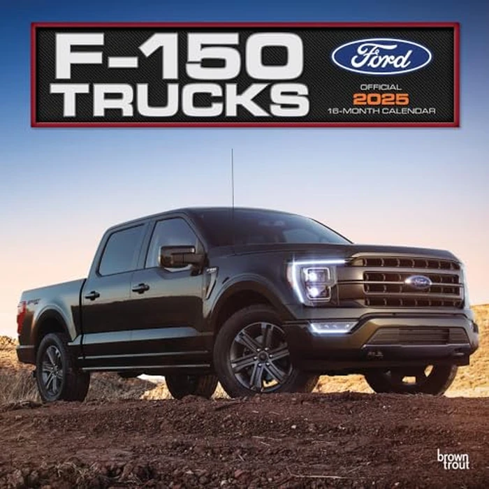 Ford F150 Trucks OFFICIAL | 2025 12 x 24 Inch Monthly Square Wall Calendar | BrownTrout | Automotive Manufacturer F-Series by BrownTrout - Used - Very Good condition - CA$2.48