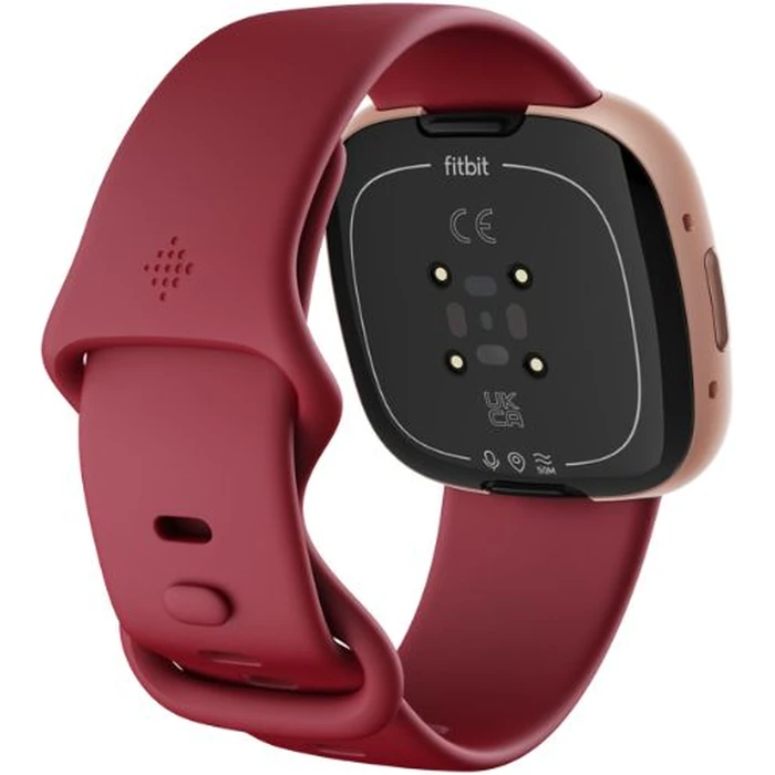 Fitbit Versa 4 Health and Fitness Smartwatch - 40mm - Copper Rose Aluminum Case with Pink Sand Elastomer Classic Band by Fitbit - Image 4