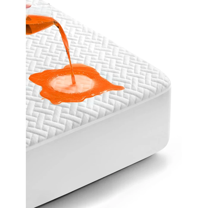 100% Waterproof Mattress Protector Queen Size, Premium Viscose from Bamboo Mattress Pad Ultra Soft Breathable, Noiseless Mattress Cover Fitted 8"-21" Deep Pocket by Renvix - Used - Very Good condition - CA$28.22