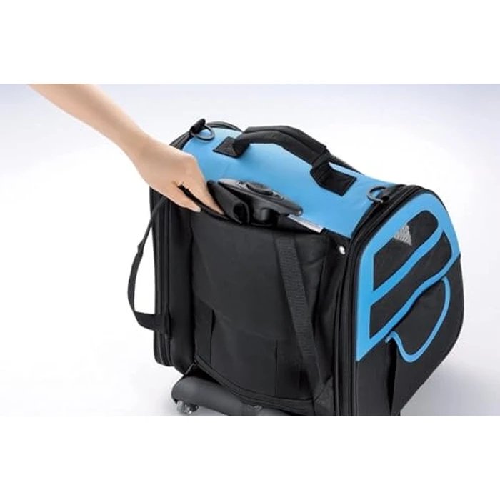 Pet Gear I-GO2 Roller Backpack, Travel Carrier, Car Seat for Cats/Dogs, Mesh Ventilation, Included Tether, Telescoping Handle, Storage Pouch, 1 Model, Available in 5 Colors by PET GEAR INC - Image 3