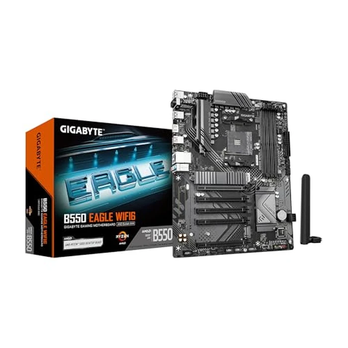 GIGABYTE B550 Eagle WIFI6 Motherboard - AMD Ryzen 5000 G-Series CPUs, 10+3+1 Phases VRM, up to 3200MHz DDR4, 1xPCIe 4.0 + 1xPCIe 3.0 M.2, 1GbE LAN, WiFi 6, USB 3.2 Gen 2 by GIGABYTE - Used - Acceptable condition - CA$112.86