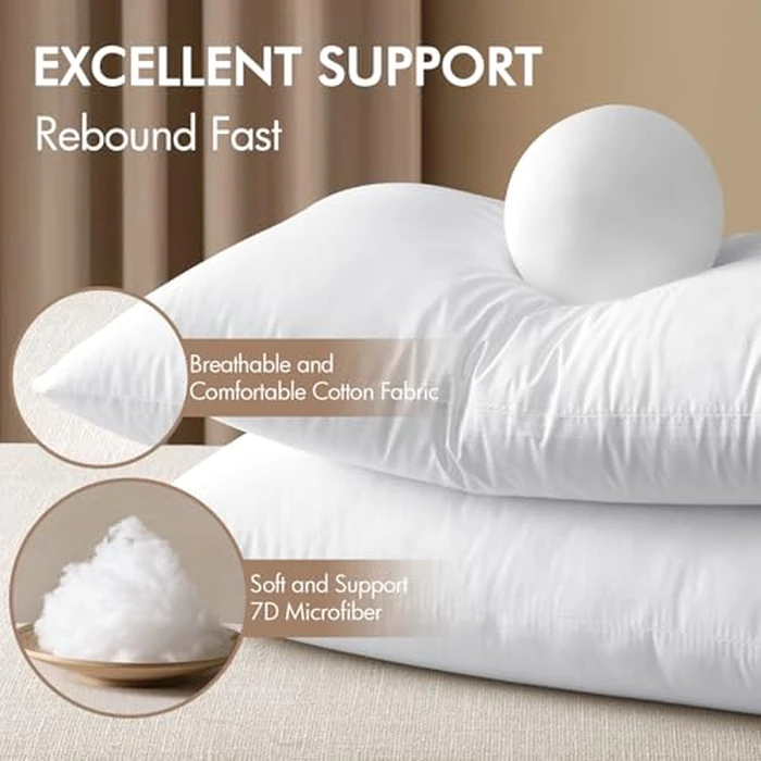 MIULEE 14x36 Inch Premium Lumbar Throw Pillow for Bed Sofa Couch Virgin Microfiber with 100% Cotton Cover Decorative Throw Pillow Insert Stuffer Form by MIULEE - Image 2