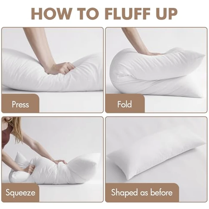 MIULEE 14x36 Inch Premium Lumbar Throw Pillow for Bed Sofa Couch Virgin Microfiber with 100% Cotton Cover Decorative Throw Pillow Insert Stuffer Form by MIULEE - Image 6