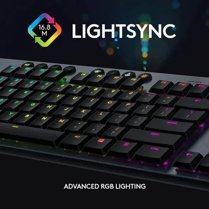 Logitech G915 LIGHTSPEED Wireless Mechanical Gaming Keyboard - Low Profile GL Clicky Key Switches, LIGHTSYNC RGB, Bluetooth Support - Black by Logitech - Image 9