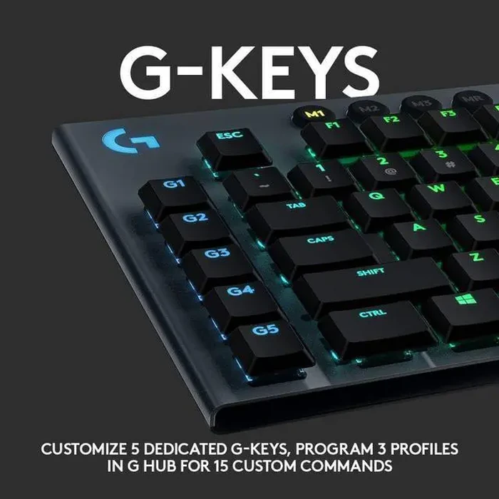 Logitech G915 LIGHTSPEED Wireless Mechanical Gaming Keyboard - Low Profile GL Clicky Key Switches, LIGHTSYNC RGB, Bluetooth Support - Black by Logitech - Image 8