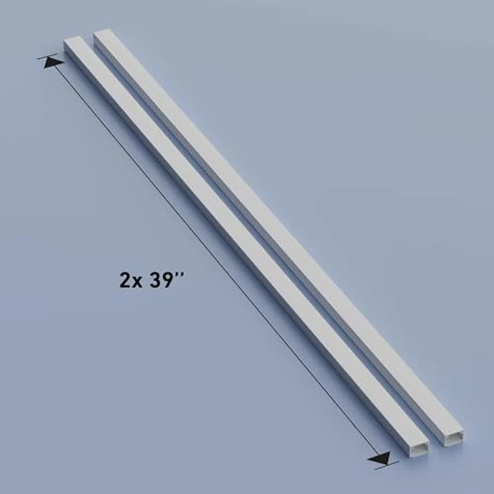 D-Line 6.56ft Cable Raceway, Self Adhesive Cord Cover, Hide Surface Wires, Paintable - 2X 1in (W) x 0.63in (H) x 39in Lengths - White by D-Line - Image 4