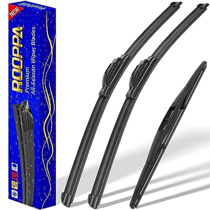 3 wipers Replacement for 2007-2011 Honda CRV CR-V/2007-2018 Acura RDX/2018-2020 nissan leaf, Windshield Wiper Blades Original Equipment Replacement - 26"/16"/14" (Set of 3) U/J HOOK by Rooppa - Image 1