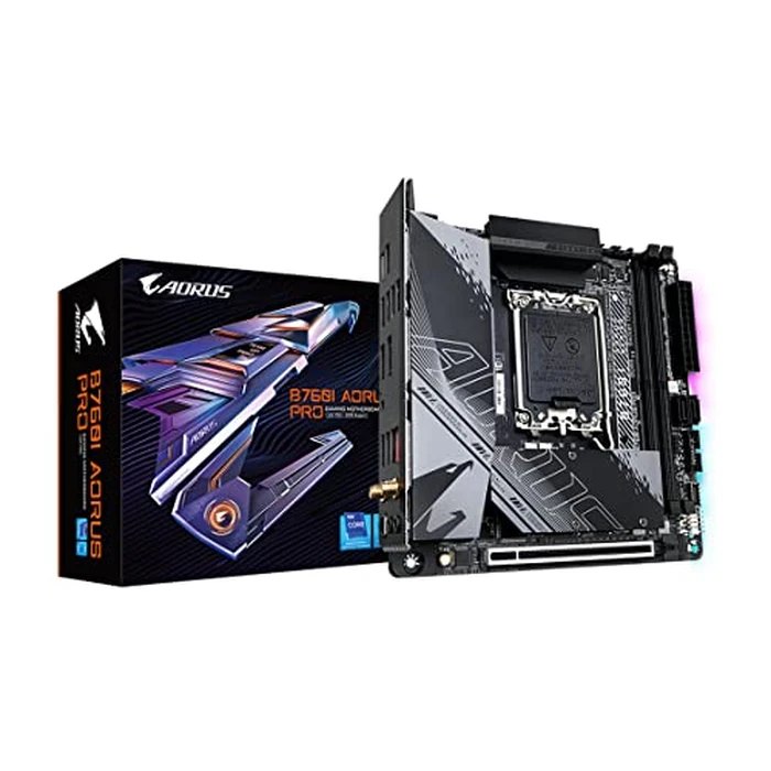 GIGABYTE B760I AORUS PRO (LGA 1700/ B760/ Mini-ITX/ DDR5/ Dual M.2/ PCIe 4.0/ USB 3.2 Gen2X2 Type-C/WiFi 6E/ Intel 2.5GbE LAN/Q-Flash Plus/Motherboard) by GIGABYTE - Used - Very Good condition