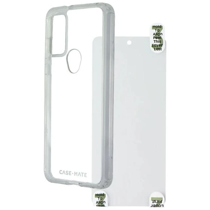 Case-Mate Protection Pack Phone Case & Screen Protector for Motorola Moto G Play (2023) - Clear by Case-Mate - Refurbished - Brand New condition - US$10.55